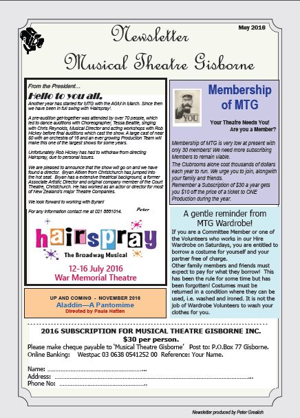 Newsletter May 2016