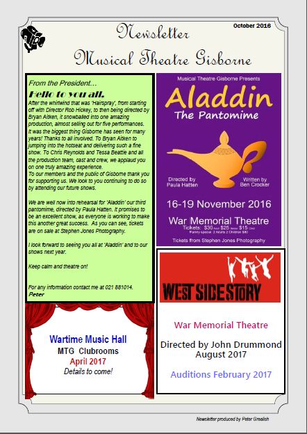 Newsletter Oct 2016